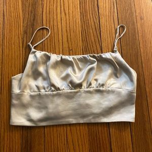 Zara gold crop top
